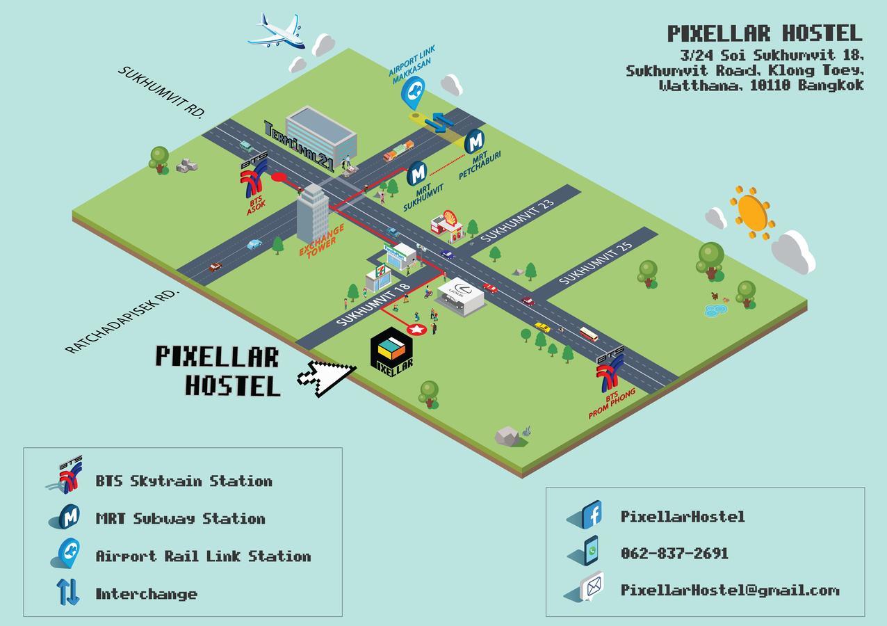 Pixellar Hostel Bangkok Ngoại thất bức ảnh